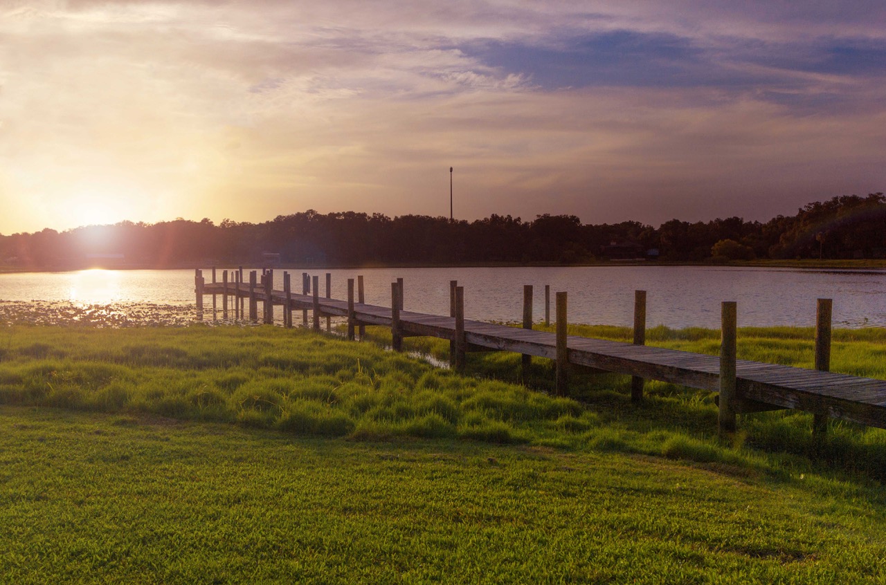 Dock at sunset